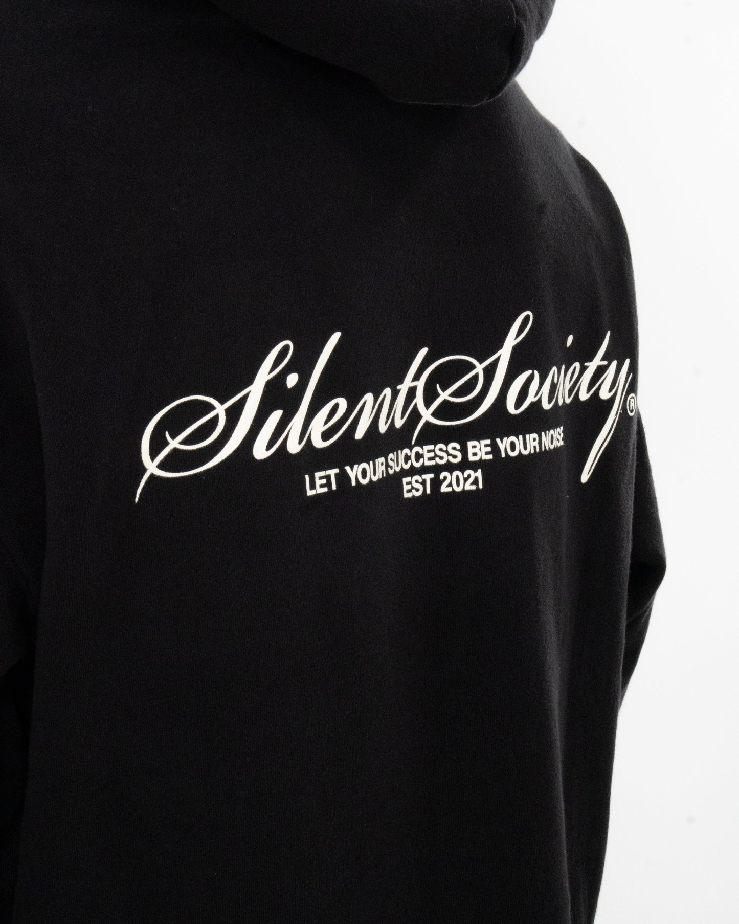 "THE MOTTO" SCRIPT DOUBLE-ZIP HOODIE